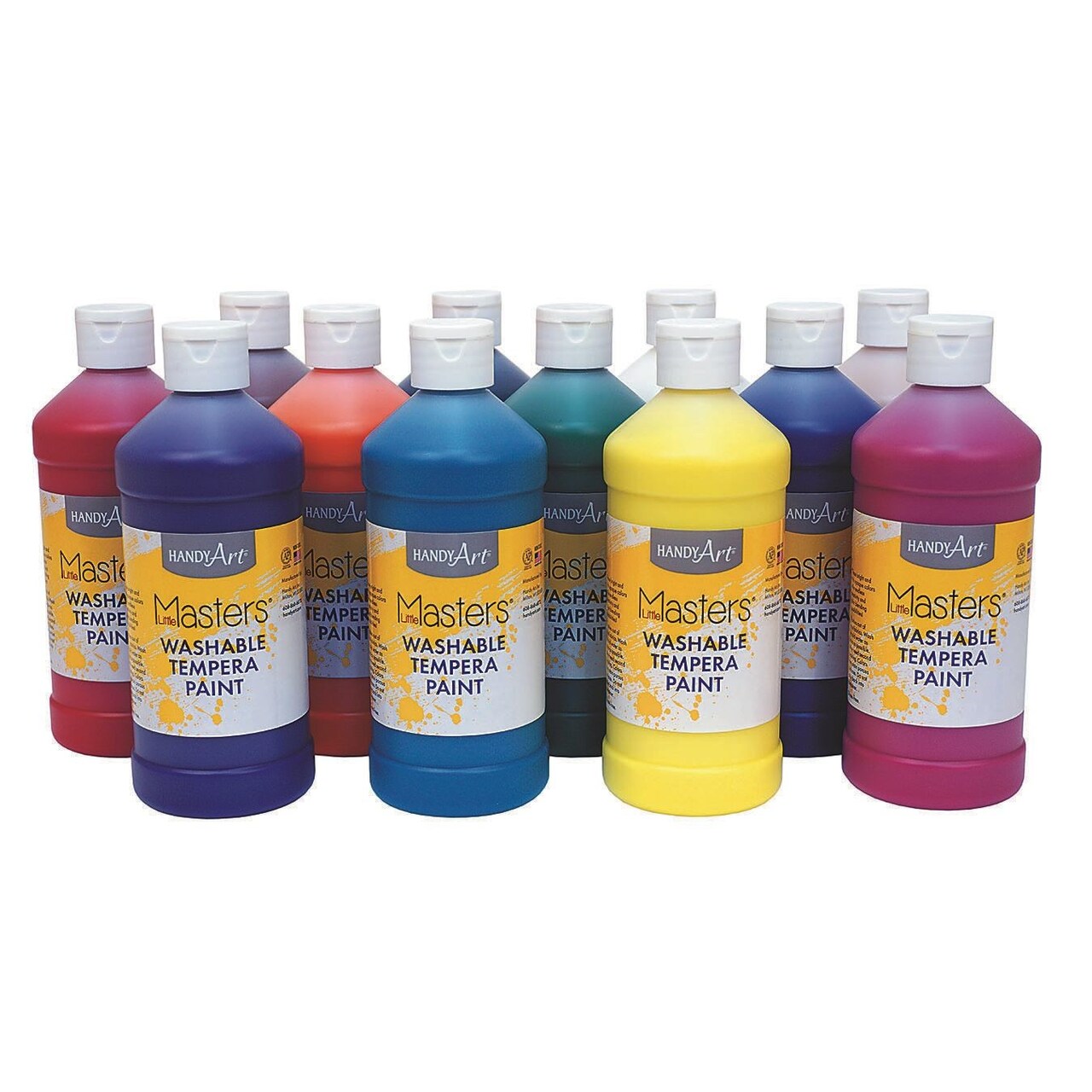 Handy Art® Little Masters® Washable Tempera, 16 oz. (Set of 12)